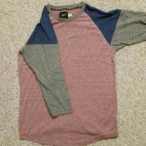 BDG Men's Medium 3/4 Length Sleeve 3 Colorblocked